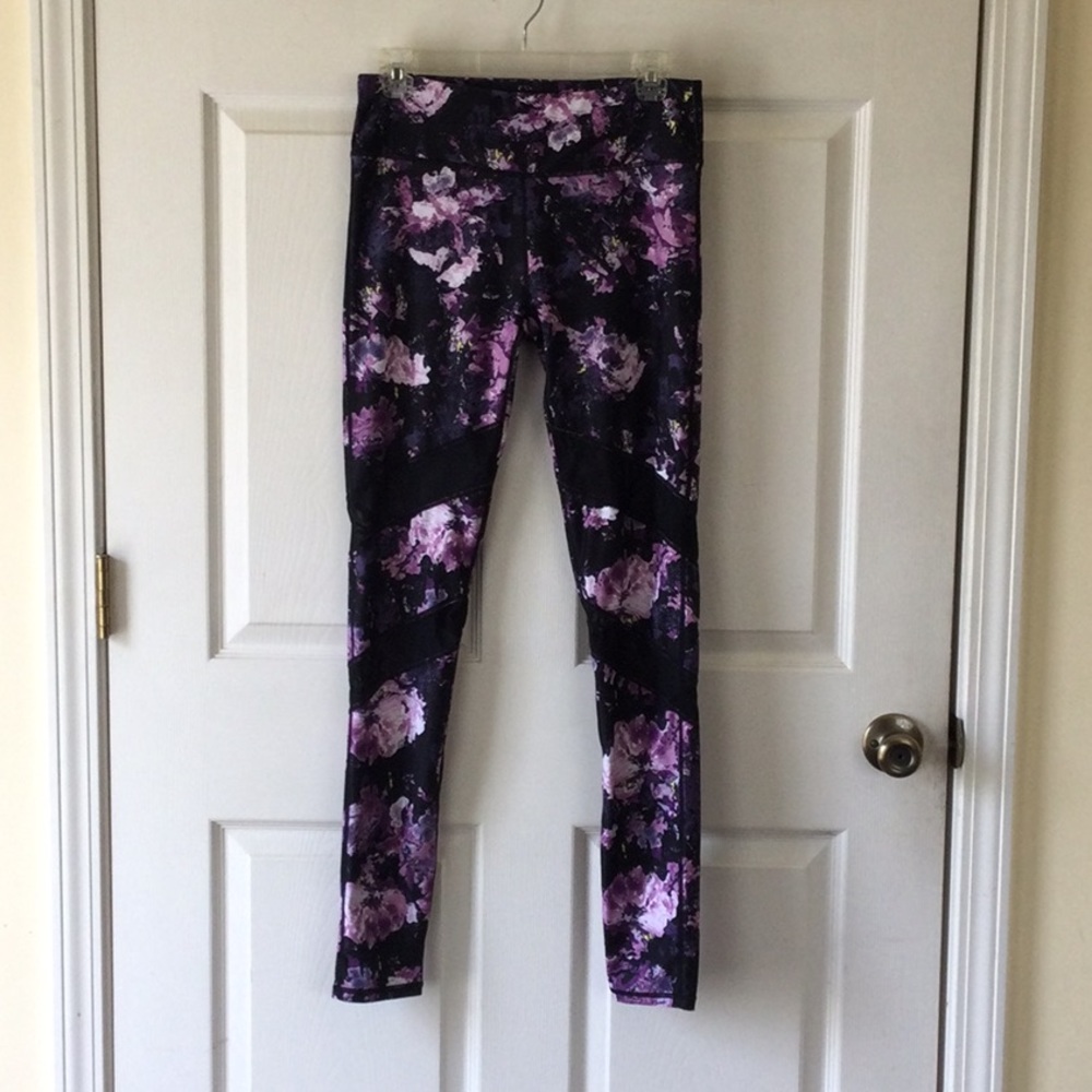 Fabletics Floral High Waist Leggings Black Multi S